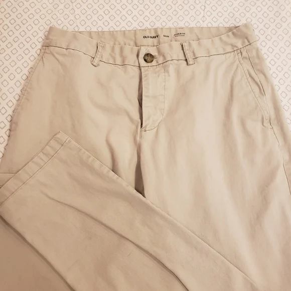 Old Navy Men's Khaki Chinos ATHLETIC BUILT IN FLEX 32X36 - Picture 4 of 5